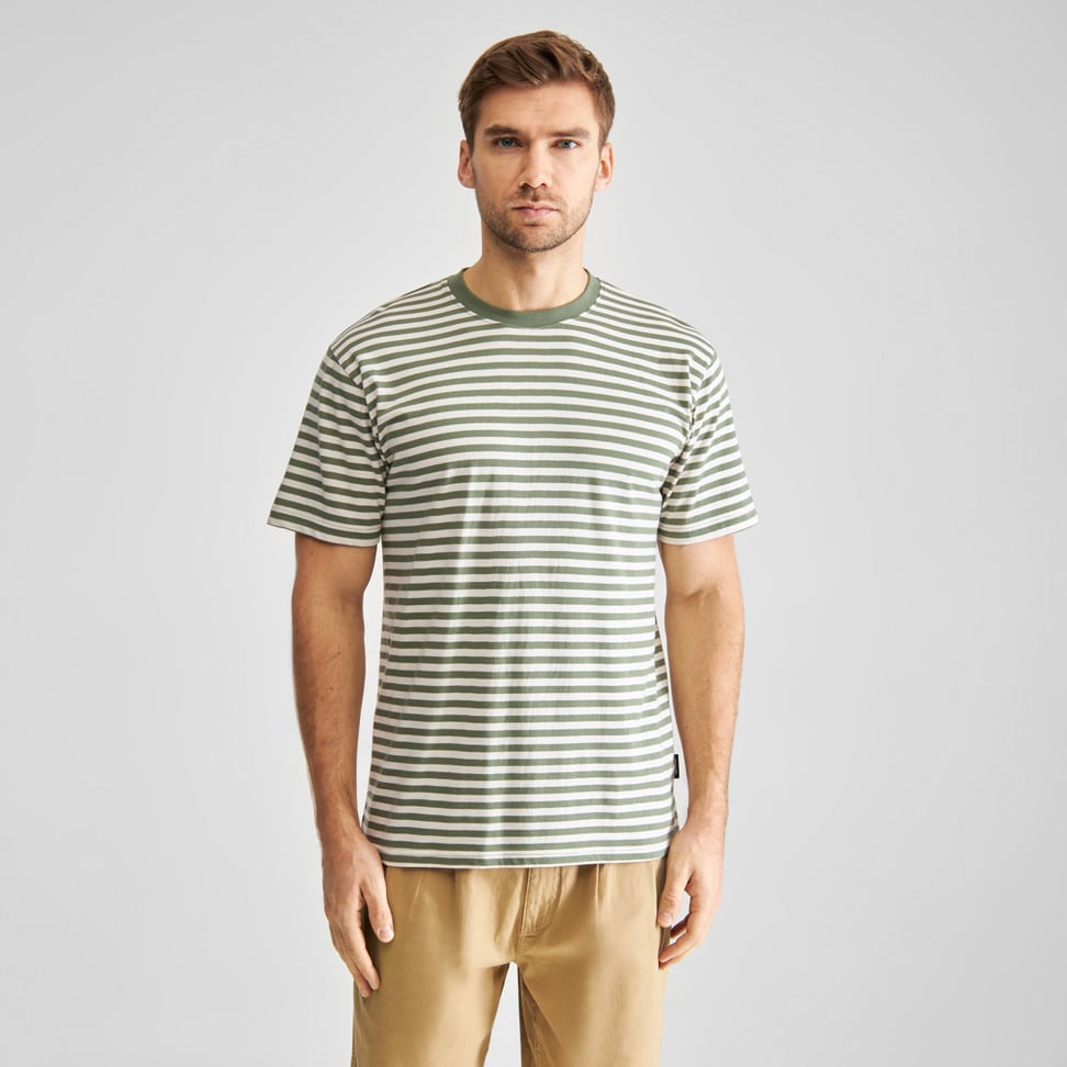 Leaf Green Stripes Stockholm T-Shirt