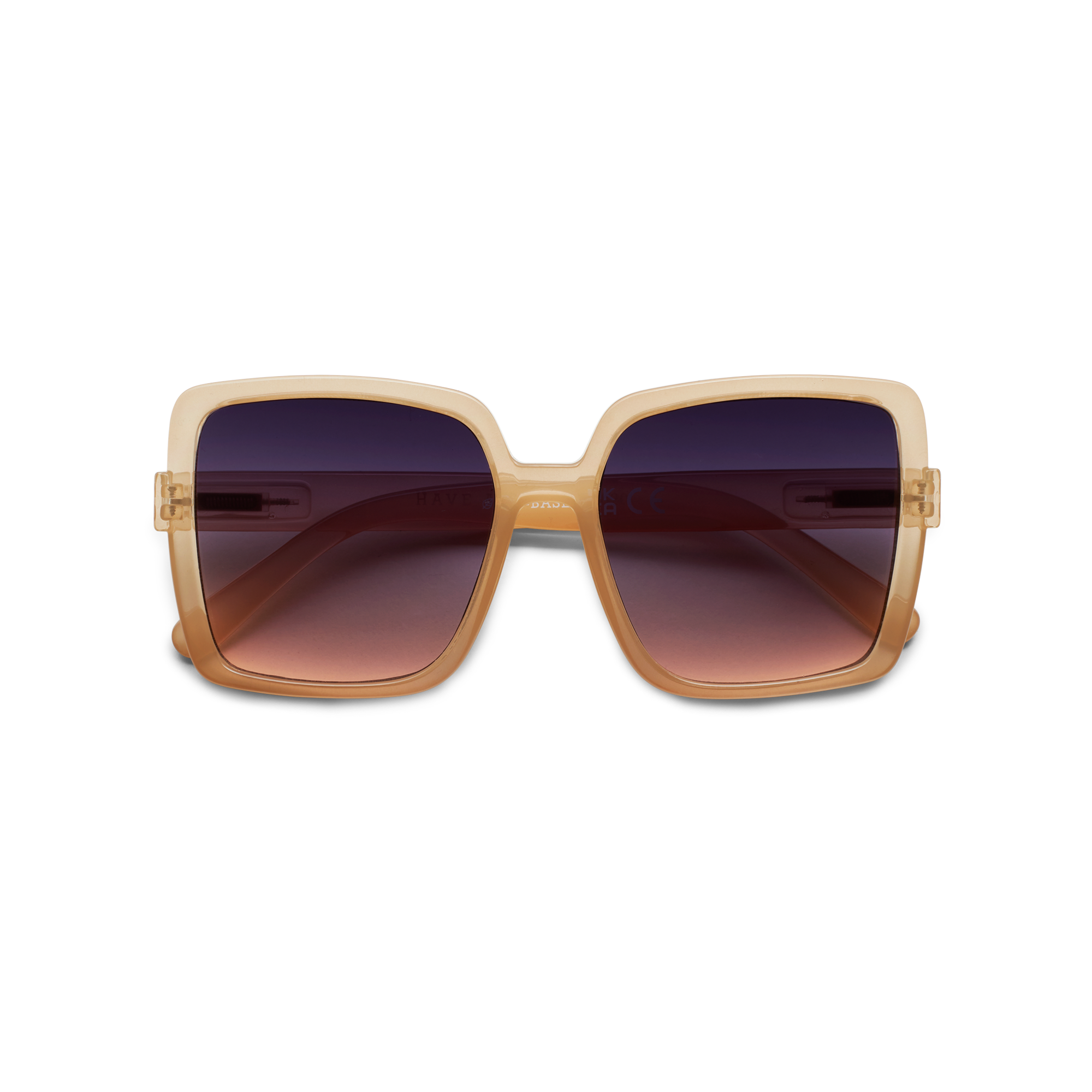 Square XL Beige Sunglasses