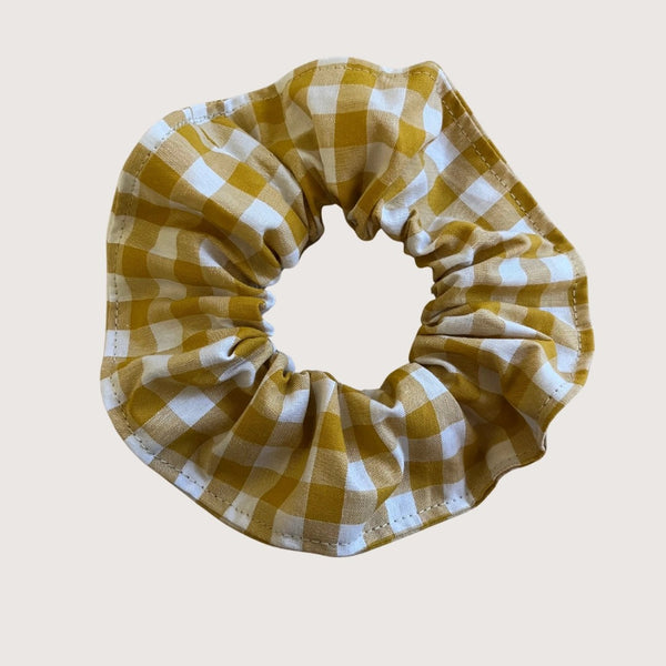 Gingham Cotton Scrunchie