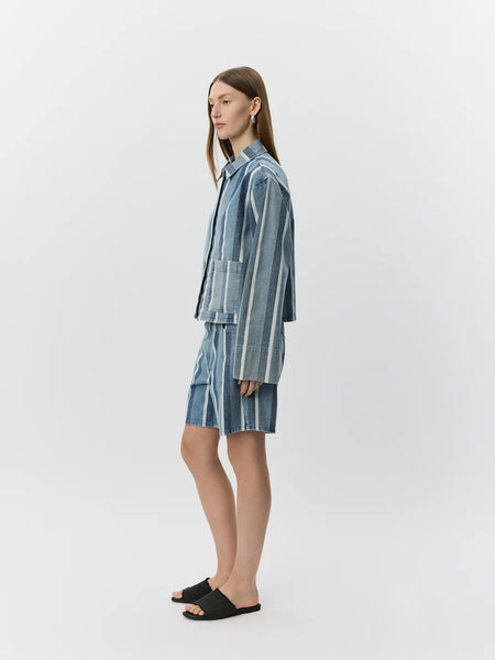 Taza Striped Denim Jacket