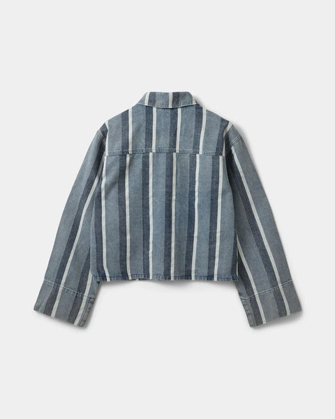 Taza Striped Denim Jacket