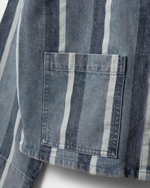 Taza Striped Denim Jacket