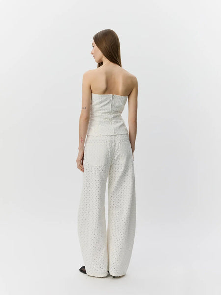 Tomar Barrel Shape Off-White Jeans