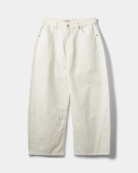 Tomar Barrel Shape Off-White Jeans
