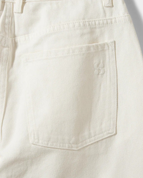 Tomar Barrel Shape Off-White Jeans