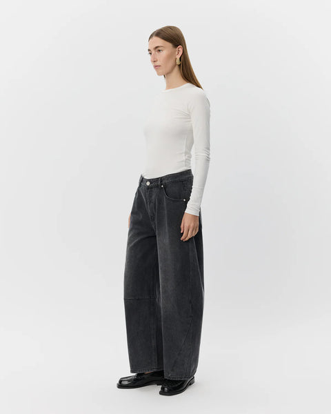 Tomar Trousers in Washed Black