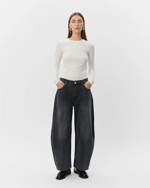 Tomar Trousers in Washed Black