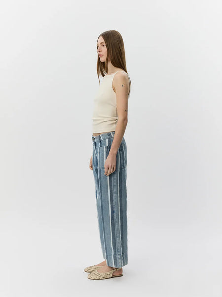 Toulouse Striped Cropped Jeans
