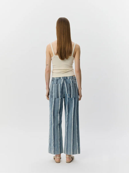 Toulouse Striped Cropped Jeans