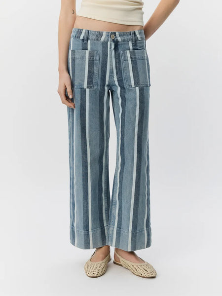 Toulouse Striped Cropped Jeans