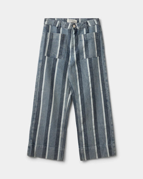 Toulouse Striped Cropped Jeans