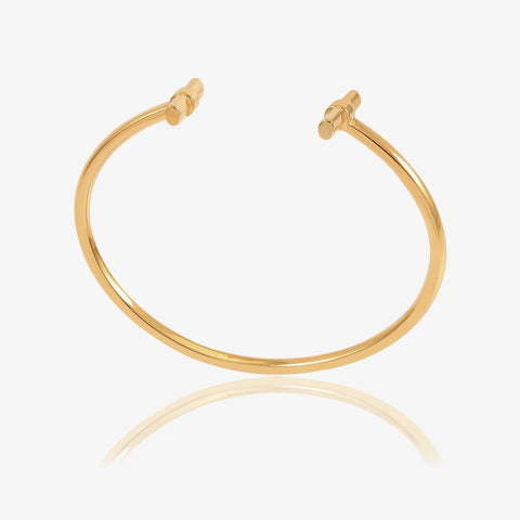 T-Bar Gold Adjustable Bangle