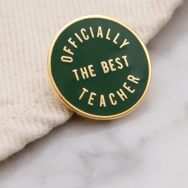 Officially The Best Teacher Enamel Pin
