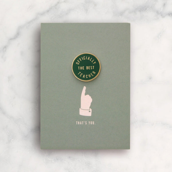 Officially The Best Teacher Enamel Pin