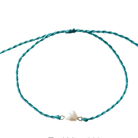 Sanur Teal Fresh Water Pearl Bead Bracelet