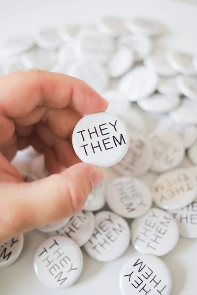 Conscious Euphoria Pronoun Pin Badge They Them
