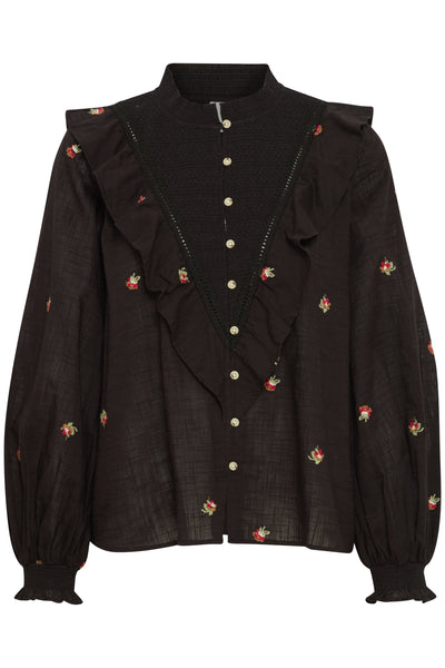 Atelier Reve black embroidered Toulouse Blouse