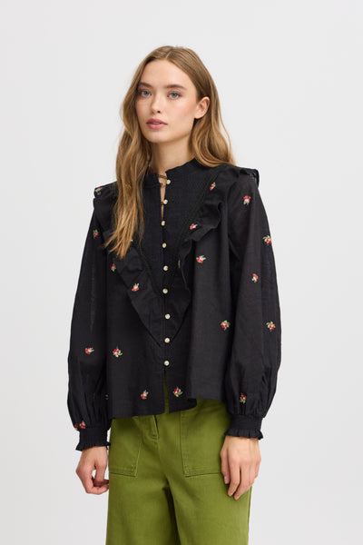 Atelier Reve black embroidered Toulouse Blouse