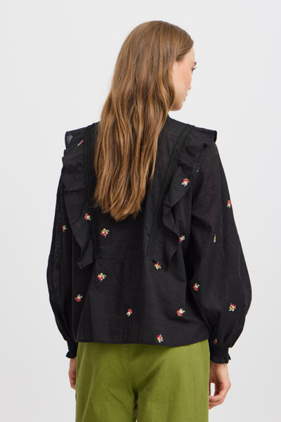 Atelier Reve black embroidered Toulouse Blouse