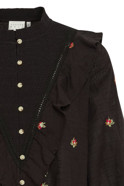 Atelier Reve black embroidered Toulouse Blouse