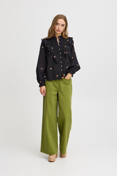 Atelier Reve black embroidered Toulouse Blouse and Vandra trousers