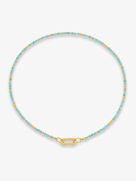 Tranquillity Aquamarine Beaded Necklace