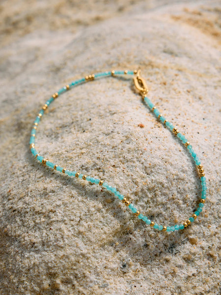 Tranquillity Aquamarine Beaded Necklace