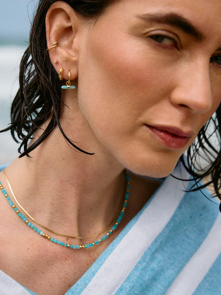 Tranquillity Aquamarine Beaded Necklace