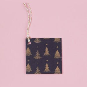 Aubergine Tree Christmas Gift Tags