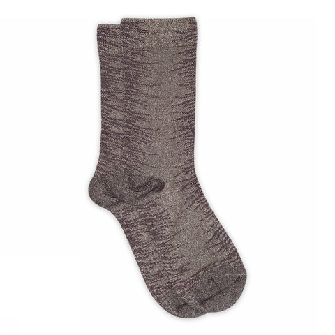 Ulla Dark Purple Glitter Socks from mp Denmark