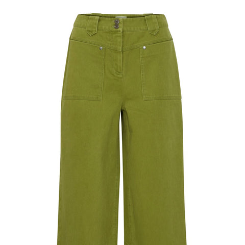 Atelier Reve Vandra green wide leg trousers