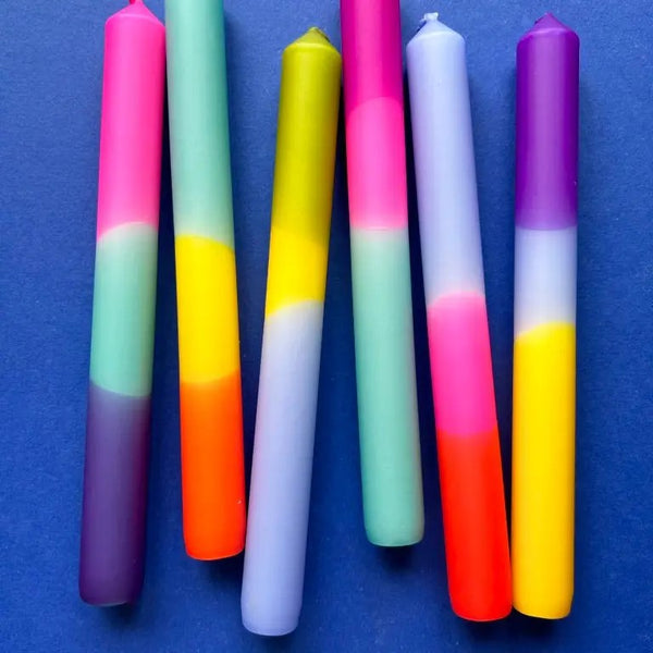Vibrant Hues Dip Dye Candle Box