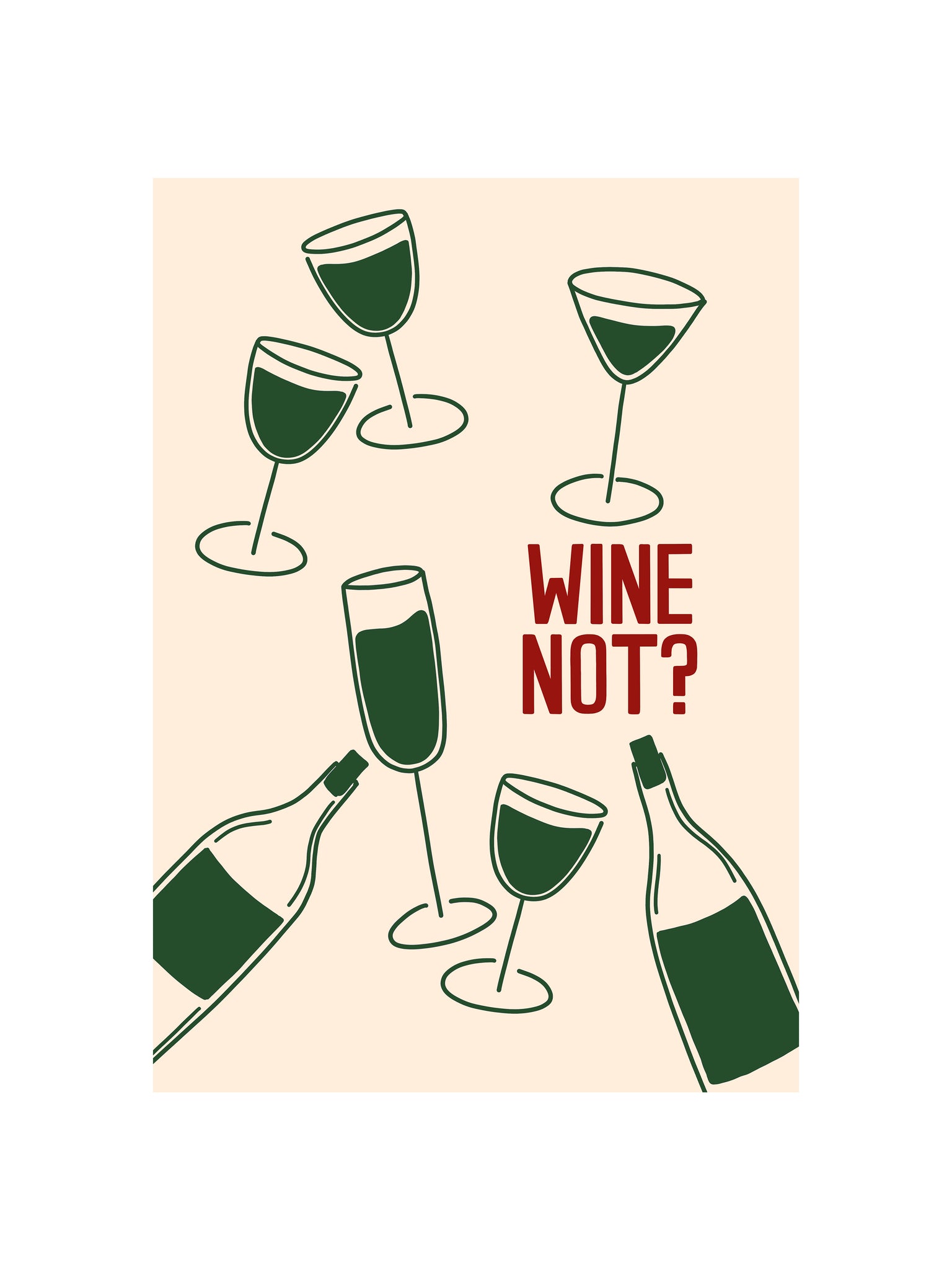 Wine Not A4 Print