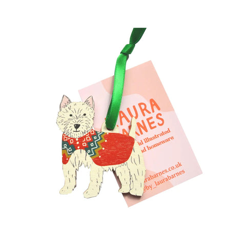 Westie Dog Christmas Decoration