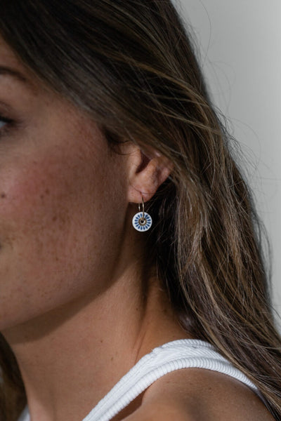 White Riley Earrings