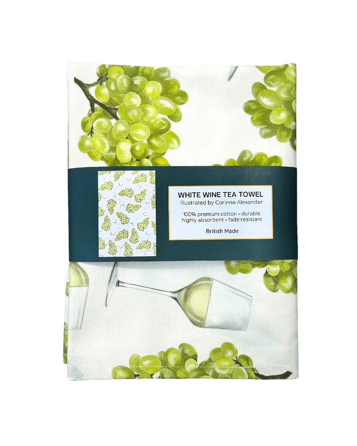 Corinne Alexander White Wine tea towel