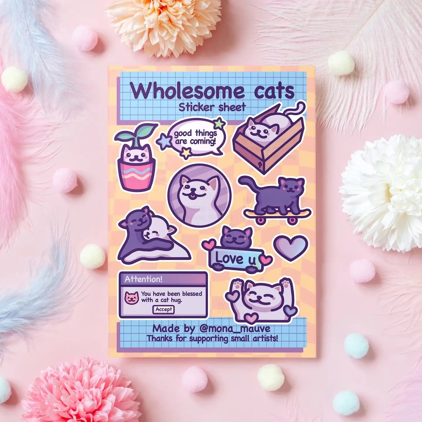 Wholesome Cats Vinyl Sticker Sheet