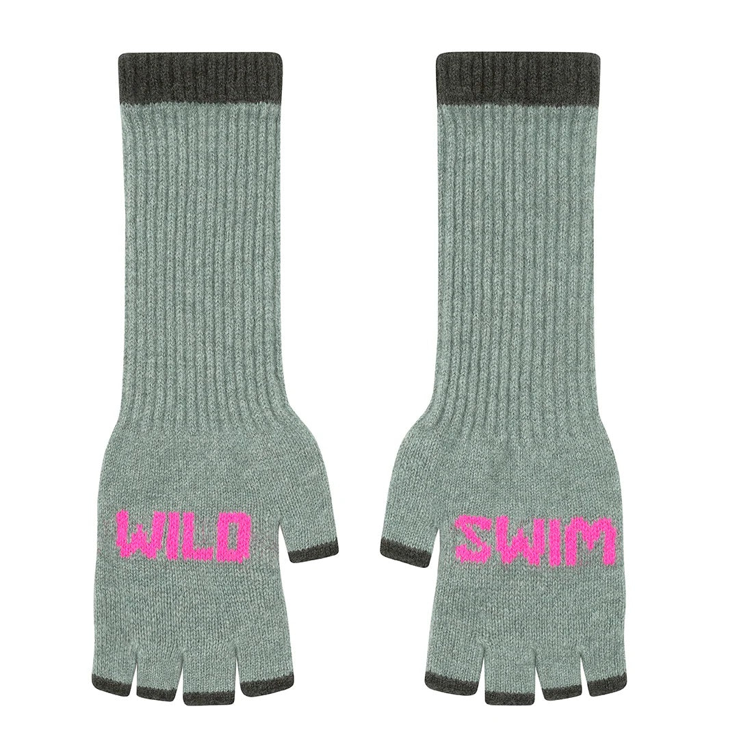 Wild Swim Neon Pink & Mojito Fingerless Gloves