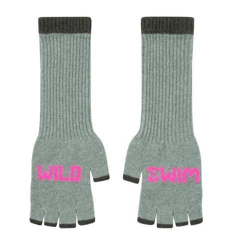 Wild Swim Neon Pink & Mojito Fingerless Gloves