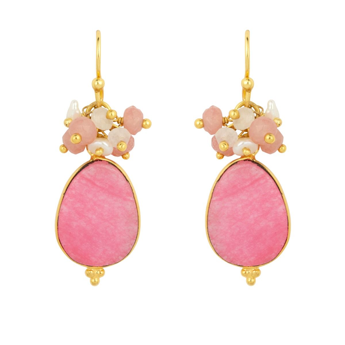 Willow Pink Jade Earrings