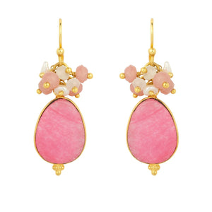 Willow Pink Jade Earrings