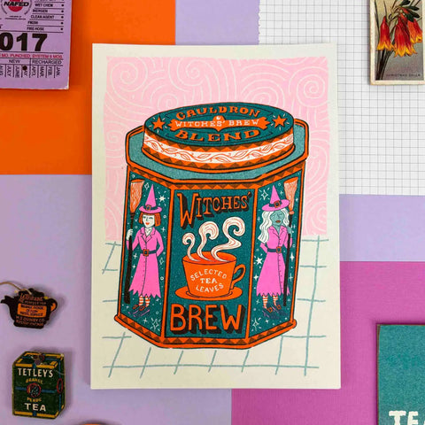Witches Brew A5 Risograph Print