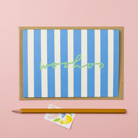 Woohoo Striped Card