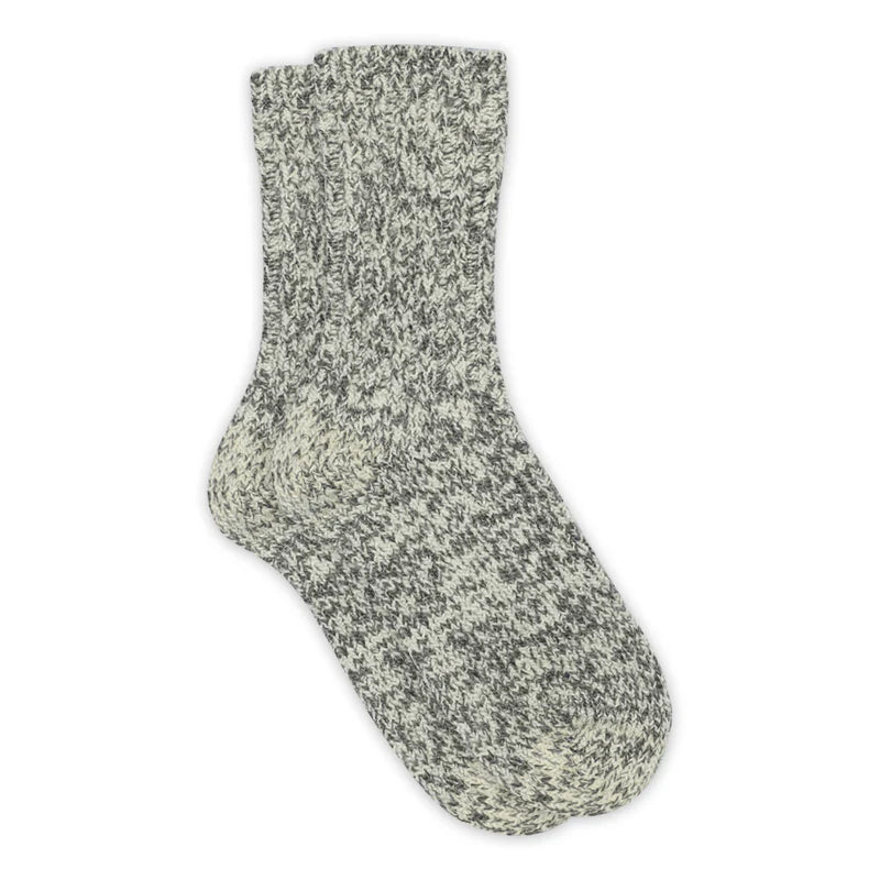 Wool Rag Grey Melange Socks