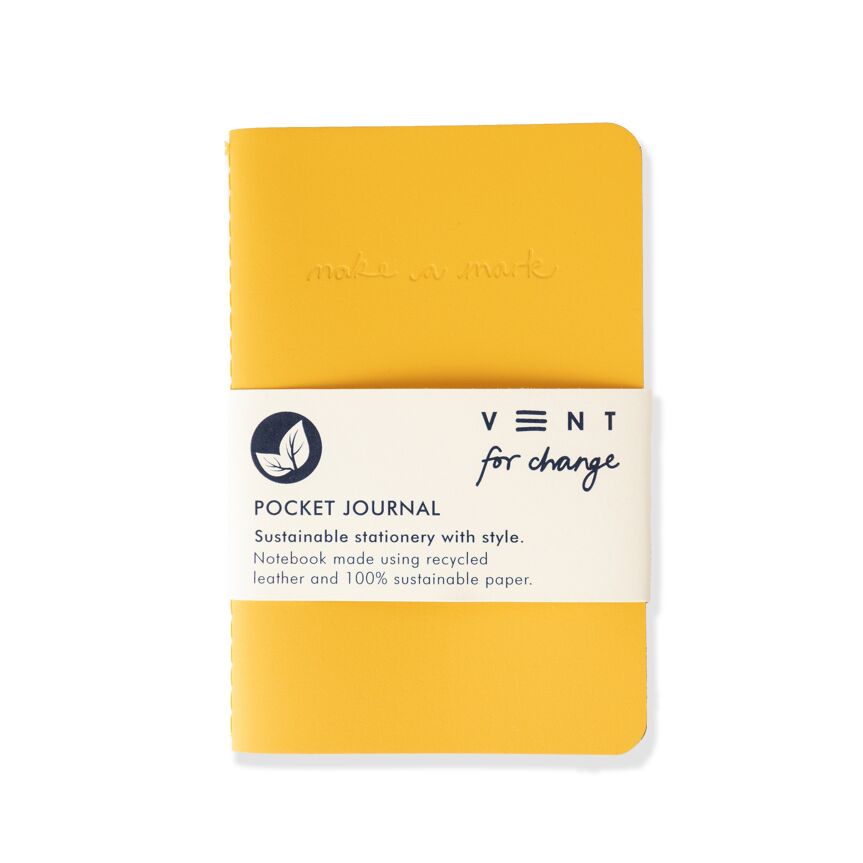 Vent For Change yellow pocket journal
