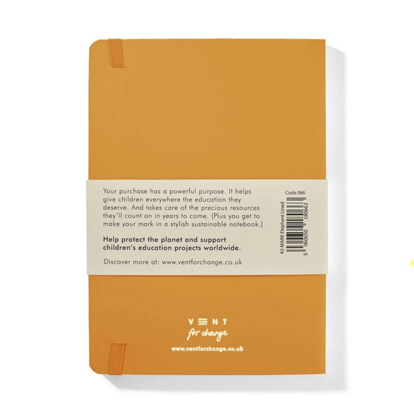 Yellow A5 Recycled Leather Notebook