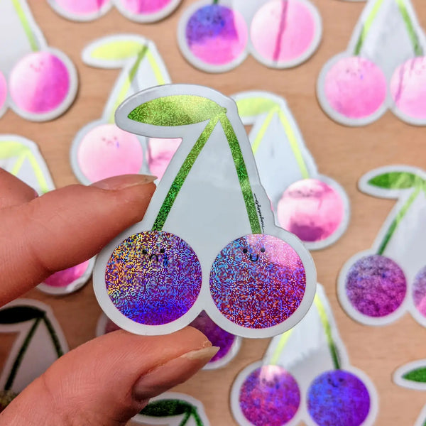 Sad Cherry/Happy Cherry Sticker