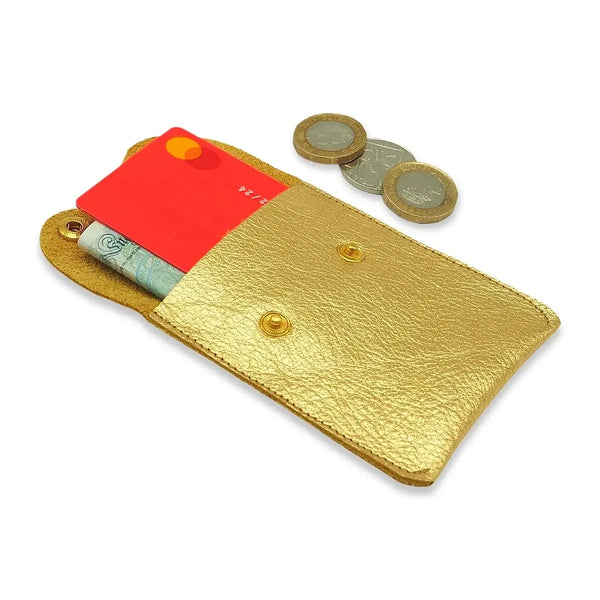 Gold Leather Boobies Pouch