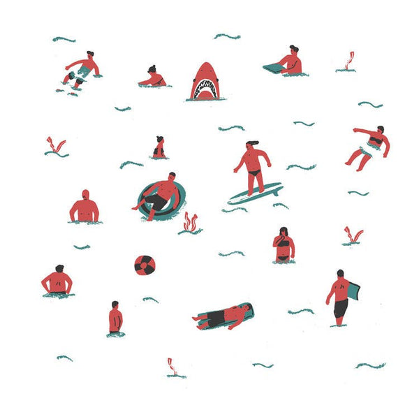 Swimmers Unframed Print