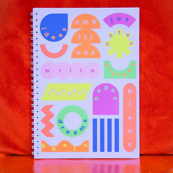 Colourful Shapes Lined Notebook